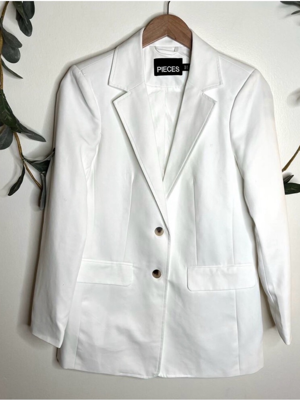 Pieces White Blazer